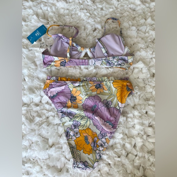 NWT Women's 2-Piece Swim Top & High Waist Bikini Bottoms Swimsuit set SIZE SMALL - Picture 10 of 17